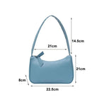 MOONBIFFY PU-Leder Schultertasche – Candy-Farbene Underarm Bag mit gros Kapazität für Damen &amp; Mädchen 