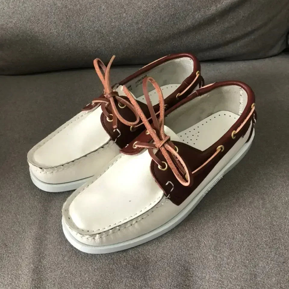 Herren Echtleder Loafer & Mokassins – Handgefertigte Driving Shoes aus Rindsleder, Klassische Bootsschuhe für Freizeit & Alltag