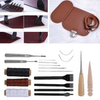 18-teiliges Leder Werkzeug Set – Vielseitiges Leder Nähset für Denim, Teppich, Polster & DIY Lederarbeiten