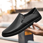 Britische Herren Loafer aus echtem Leder – Weiße Slip-On Mokassins mit weicher Sohle, Business & Casual Schuhe für Frühjahr und Herbst