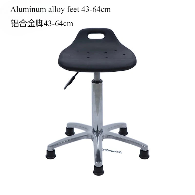 Höhenverstellbarer Dreh-Barhocker aus Eco-Leder – Antistatischer 360° Swivel Stuhl mit rutschfester Basis im modernen Design