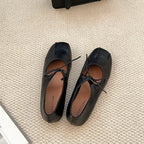 ohmmayby Damen Ballerina Flats 2025 – Frühling Mary Jane Schuhe mit Butterfly-Knoten, Bequeme Leder Flats für Party und Alltag