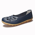 HAJINK Damen Leder Flats – Handgefertigte Loafers, Slip-On Ballerinas aus echtem Rindsleder