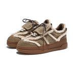 Damen Winter Sneaker aus echtem Leder – Gefütterte Flats mit rutschfester Sohle, stilvolle Freizeitschuhe 2025