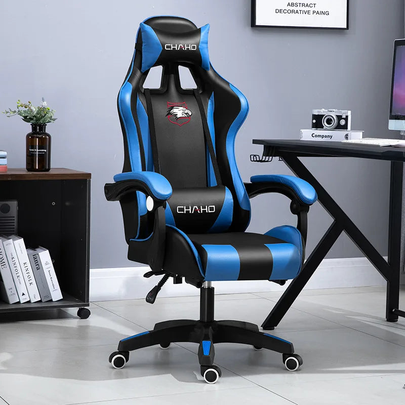 Gaming Chair 2025 aus PU-Leder – Ergonomischer Drehstuhl mit hoher Rückenlehne, Liftfunktion & Rollen für Schlafzimmer, Büro & Gaming Setup