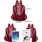 VONMONAN Damen Rucksack aus weichem PU-Leder – Vintage Anti-Diebstahl Rucksack mit großem Stauraum für Alltag & Reise