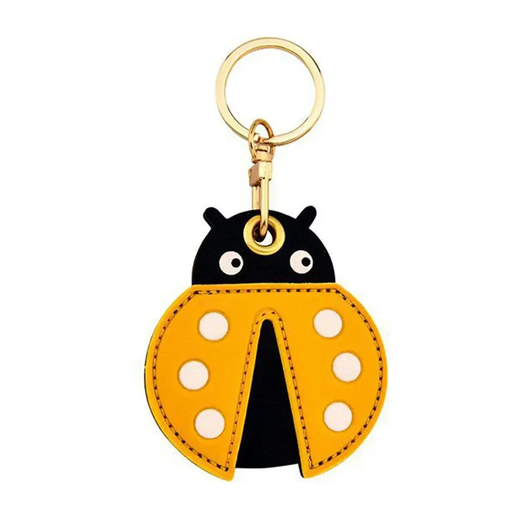 Leder Erdbeer- & Zitronen-Schlüsselanhänger – Verspielter Keychain als Taschen- & Autoanhänger, fruchtiger Bag Charm & Geschenkidee