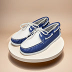 Klassische Herren Bootsschuhe aus echtem Leder – Handgefertigte Mokassins &amp; Casual Loafer mit rutschfester Gummisohle 