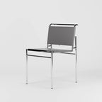 Nordischer Design-Esszimmerstuhl aus braunem Lederlook & Edelstahl – Moderner Luxus-Dining Chair für Küche & Esszimmer