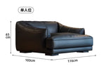 Canapé-lit en cuir minimaliste moderne – Design italien-nordique pour les femmes, canapé de salon luxueux en forme de L 
