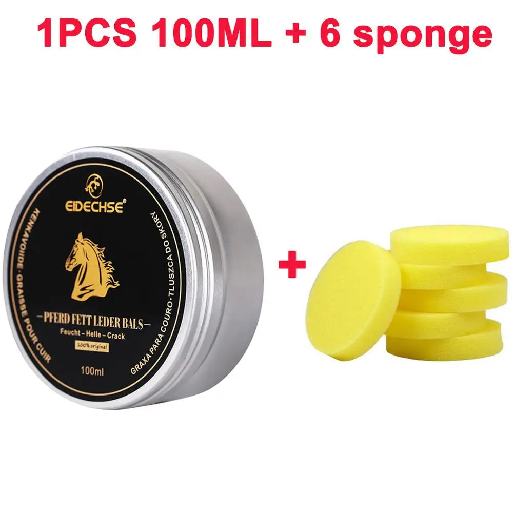 100 ml Leder Renovierwachs – Pflege- & Glanzcreme für Autositze, Sofas, Lederschuhe & Möbel (1–2 Stück Option)