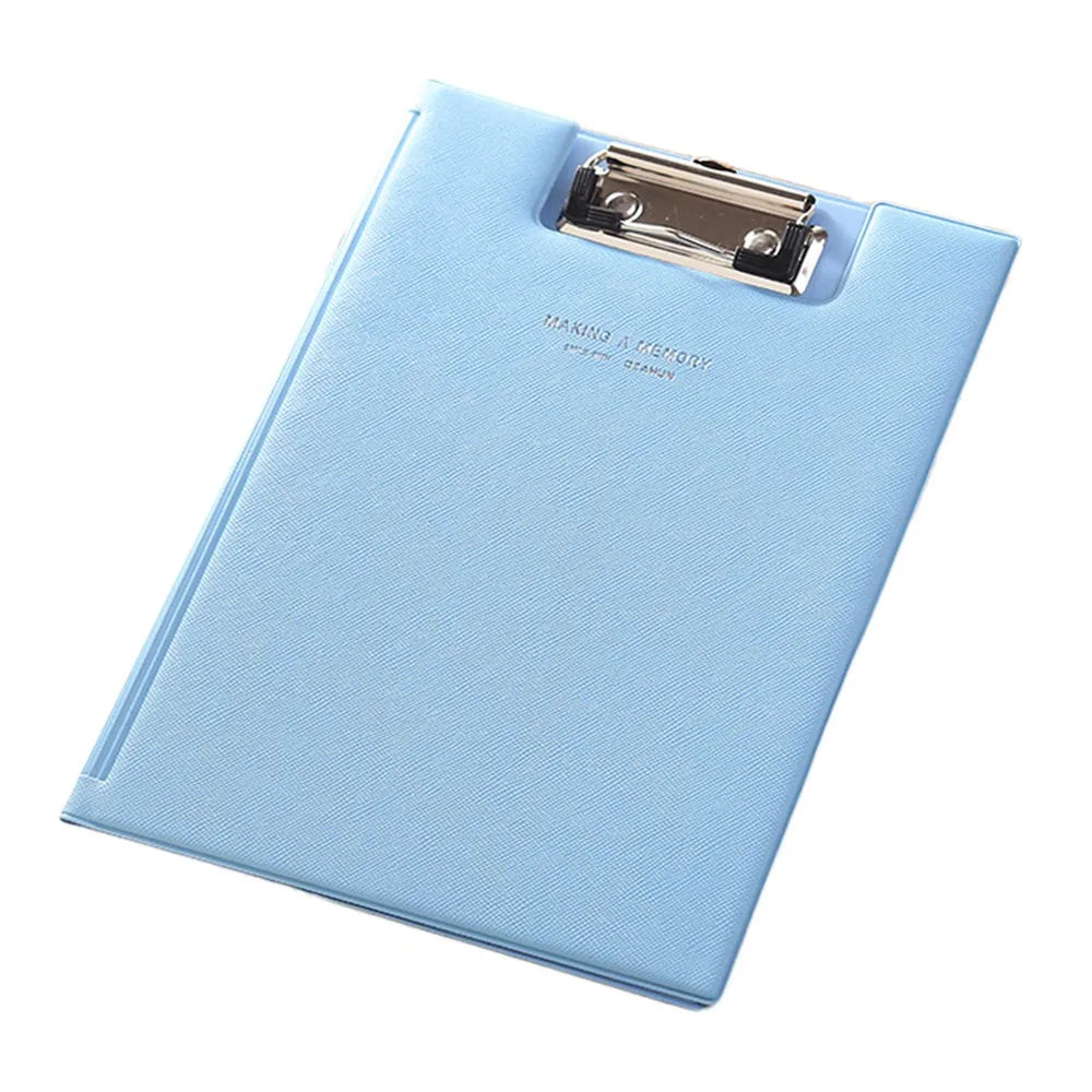 PU-Leder Dokumentenmappe A4 / A5 mit Klemmbrett – Faltbare Vertragsmappe &amp; Schreibunterlage für Schule &amp; Büro 