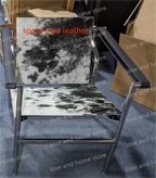 Bauhaus Lounge Armchair im Corbusier-Stil – PU-/Leder-Sessel mit Edelstahlrahmen für modernes Wohnzimmer