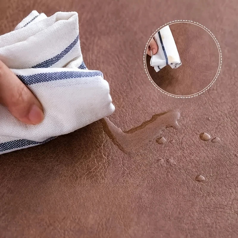 Retro XXL Leder Schreibtischunterlage im Cowhide-Design – Beidseitige, Wasserdichte Desk Pad für Büro & Business