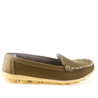 TIMETANG Damen Leder Flats – Handgefertigte Slip-On Ballerinas, Komfort-Loafers aus echtem Leder