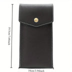 PU Leder Federmäppchen mit großer Kapazität – Tragbare Stifte- &amp; Brillentasche für Schule, Büro &amp; Business 