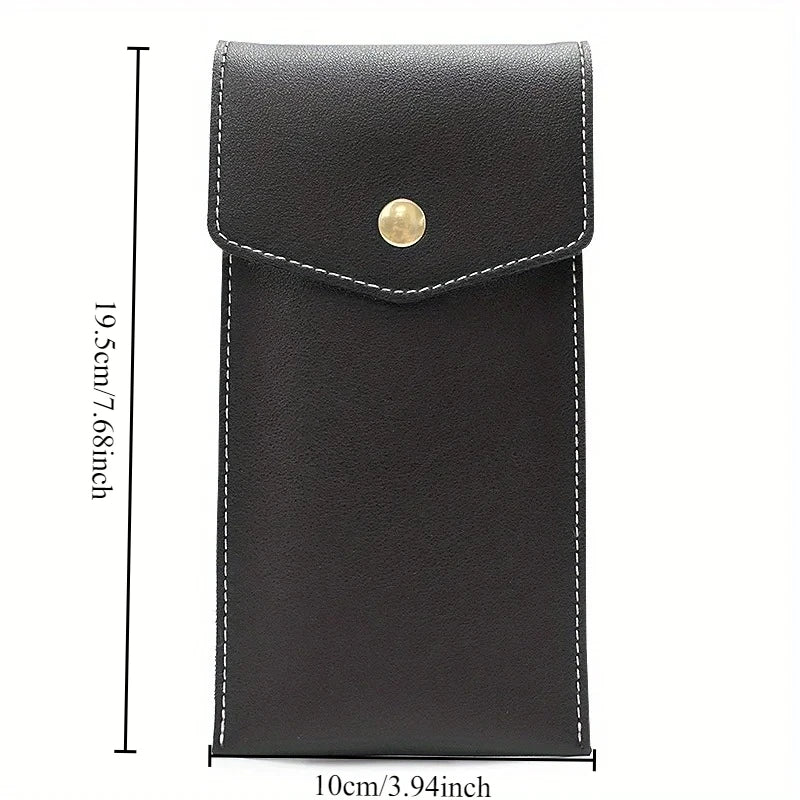 PU Leder Federmäppchen mit großer Kapazität – Tragbare Stifte- &amp; Brillentasche für Schule, Büro &amp; Business 