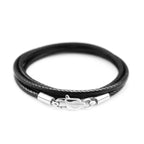 Gewachste Lederkordel Halskette mit Edelstahl-Karabiner – Robuste Seilkette für Anhänger, Unisex Snake Collar 40–70 cm