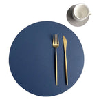 Runde PU-Leder Tischsets &amp; Untersetzer – Beidseitige, wasserdichte &amp; ölbeständige Platzmatten für Küche &amp; Café