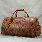 Vintage Reisetasche aus echtem Leder 52 cm - Große Crazy Horse Cowhide Travel Duffle mit Schultergurt, hochwertige Wochenendtasche für Herren 