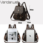 VANDERWAH Damen Leder Rucksack – Luxus Designer Rucksack mit Quaste, wasserdicht & elegant, große Innenaufteilung