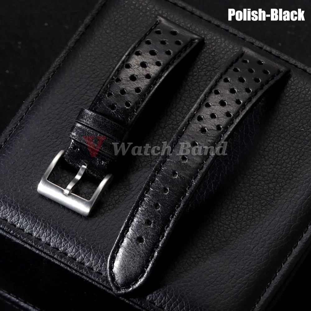 Echtes Rindsleder Uhrenarmband 18mm, 20mm & 22mm – Weiches Vintage Lederarmband für Samsung Galaxy Watch 6, 5, 4 & klassische Uhren