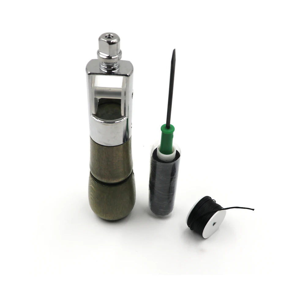 BESHAND Leder Nähahle Set – Handnähmaschine mit Speedy Lock Stitcher, Nadeln & Wachsgarn für DIY Lederarbeiten & Reparaturen