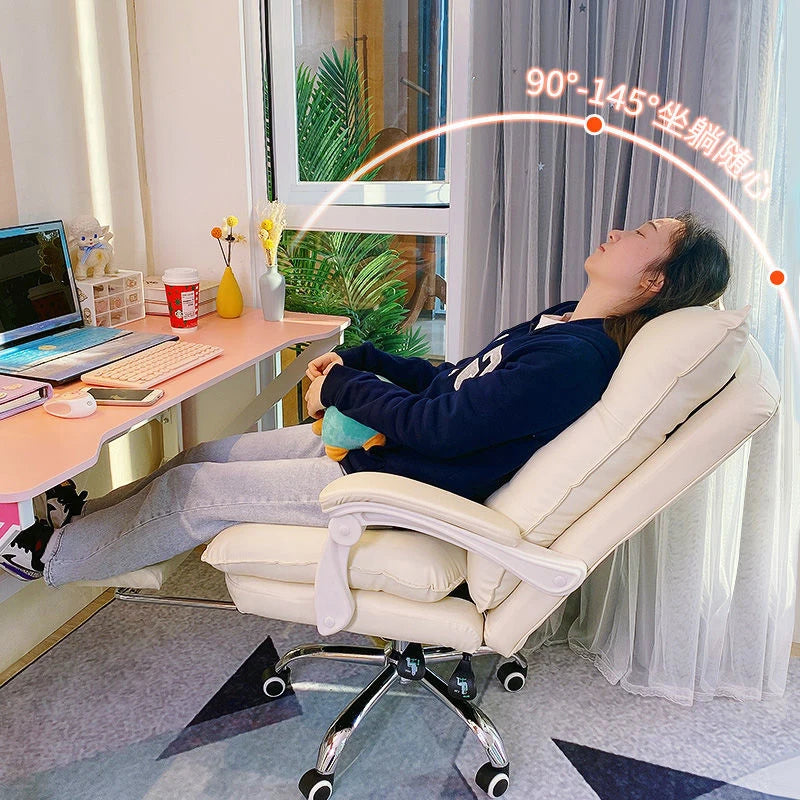 Ergonomischer Gaming Chair aus Leder – Bequemer Sofa-Gamingstuhl mit hoher Rückenlehne, Drehfunktion & Armlehnen für Schlafzimmer, Büro & Gaming Setup