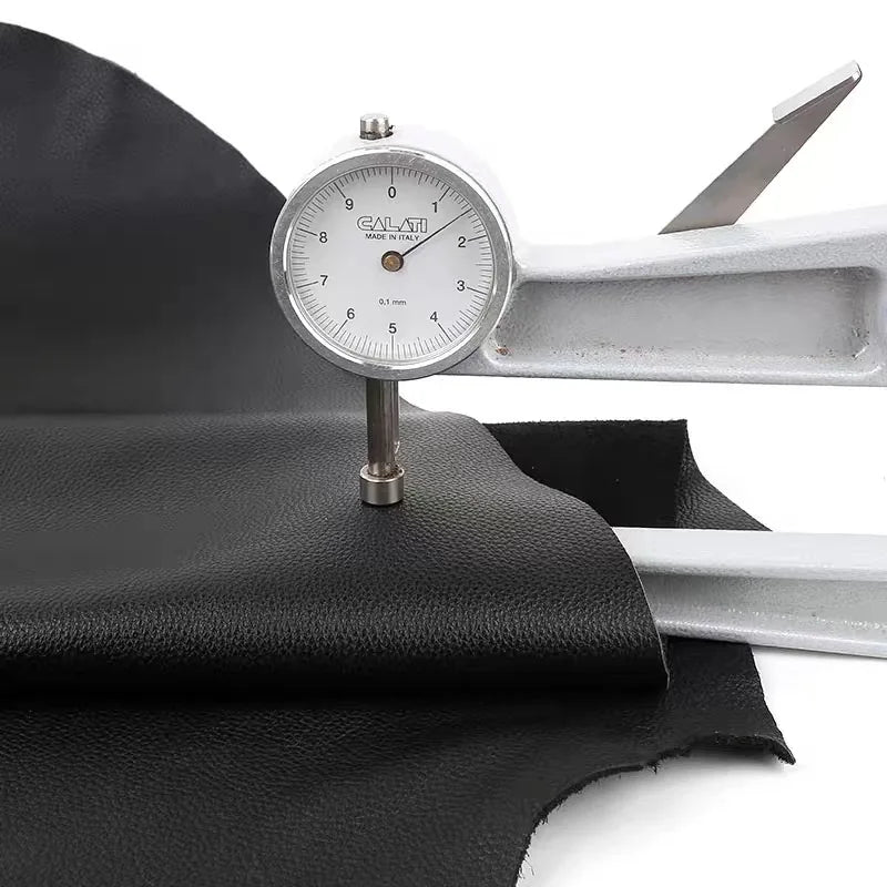 Schwarzes Rindsleder mit Lychee-Prägung – Weiches Echtleder am Stück 1,5 mm für Taschen, Sofa & DIY Lederarbeiten