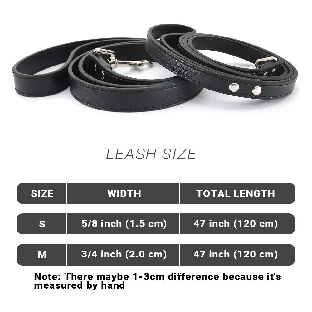 Hochwertige Leder-Hundeleine in 16 Farben – Komfortable Führleine für kleine und mittelgroße Hunde und Katzen (120 cm)
