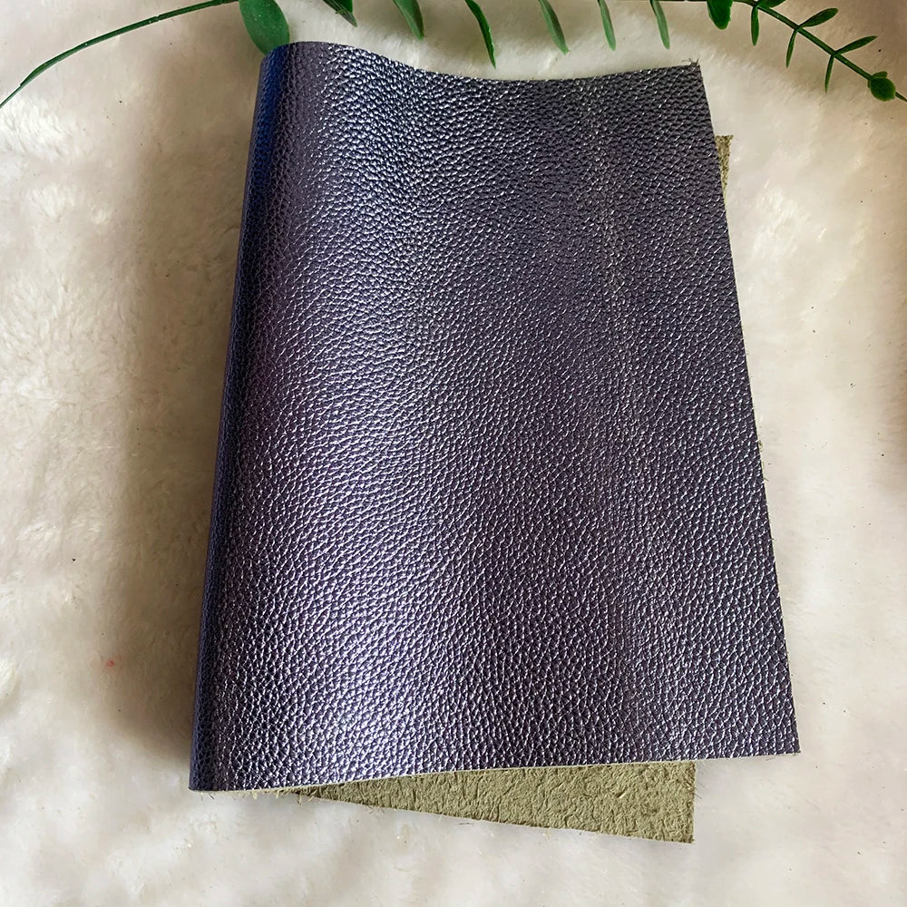 Metallisch glänzendes Echtleder Rindsleder – Gold & Silber Top Layer Leder 20 × 30 cm für DIY Taschen & Accessoires
