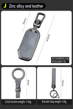 Premium Autoschlüssel Hülle aus Zinklegierung & Leder (7 Tasten) für Kia – Key Case Cover für Sportage 2024, Niro Hybrid, Sorento MQ4, EV6 GT-Line & K8 V6