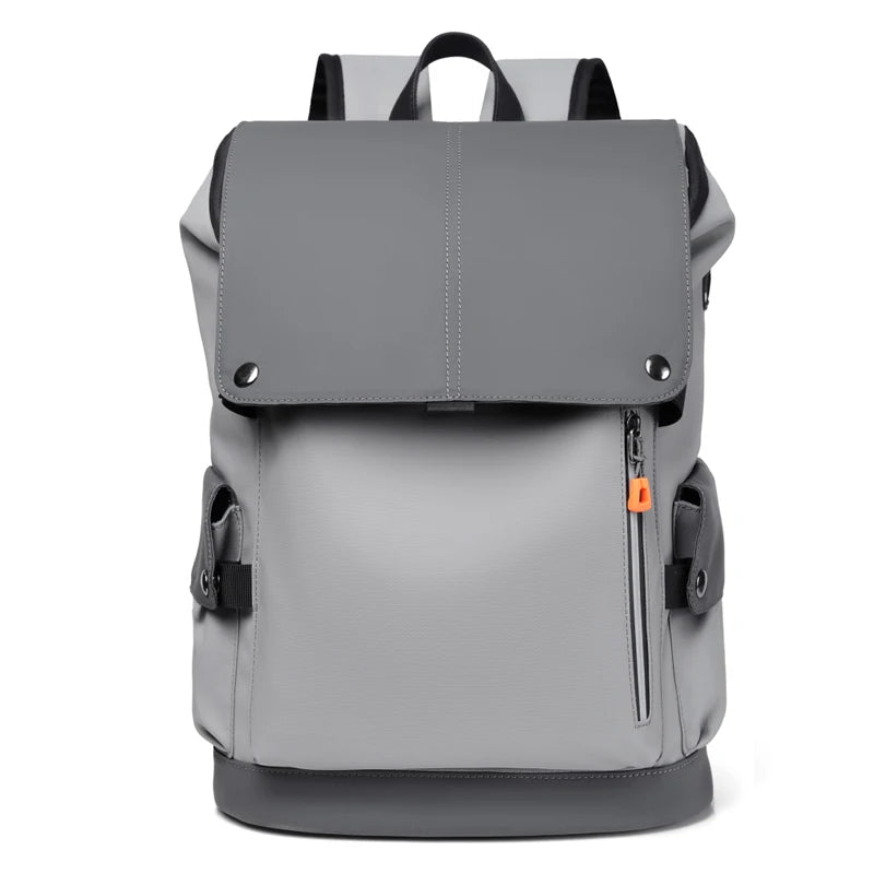 Hochwertiger PU-Leder Herren Laptop Rucksack – Wasserdicht, Große Business & Urban Notebook Tasche mit USB-Ladeanschluss