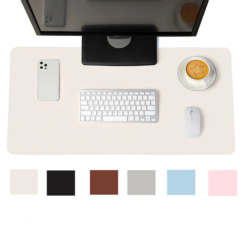 Großes Leder Mousepad & Desk Mat – Tragbare, wasserdichte PU Leder Schreibtischunterlage mit rutschfester Wildleder-Unterseite für Gaming & Büro