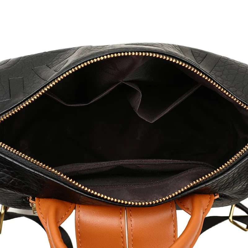 LANYIBAIGE Damen Rucksack im Vintage-Design – Weicher Lederlook Backpack für Schule, College & Freizeit, modischer Tagesrucksack für Mädchen