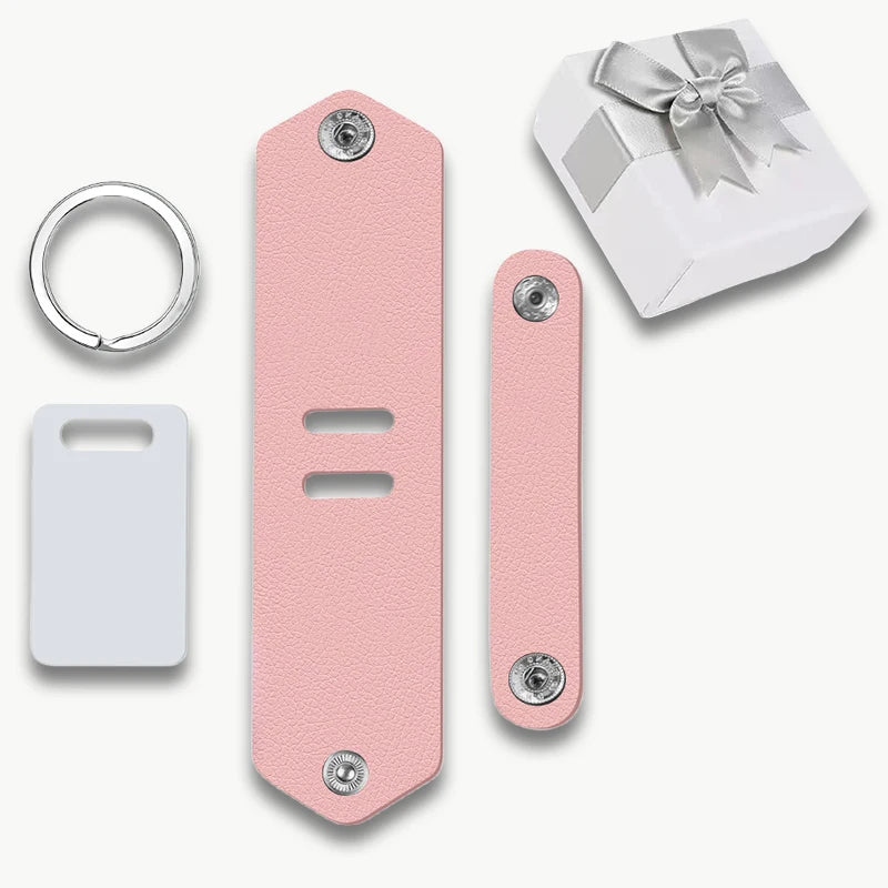 Porte-clés en cuir personnalisé avec photo et gravure – Porte-clés individuel avec texte laser, message émotionnel pour la famille, les amis et les partenaires 