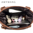 AMYMANG Damen Schultertasche aus echtem weichem Leder – Luxuriöse Crossbody & Casual Tote Handtasche