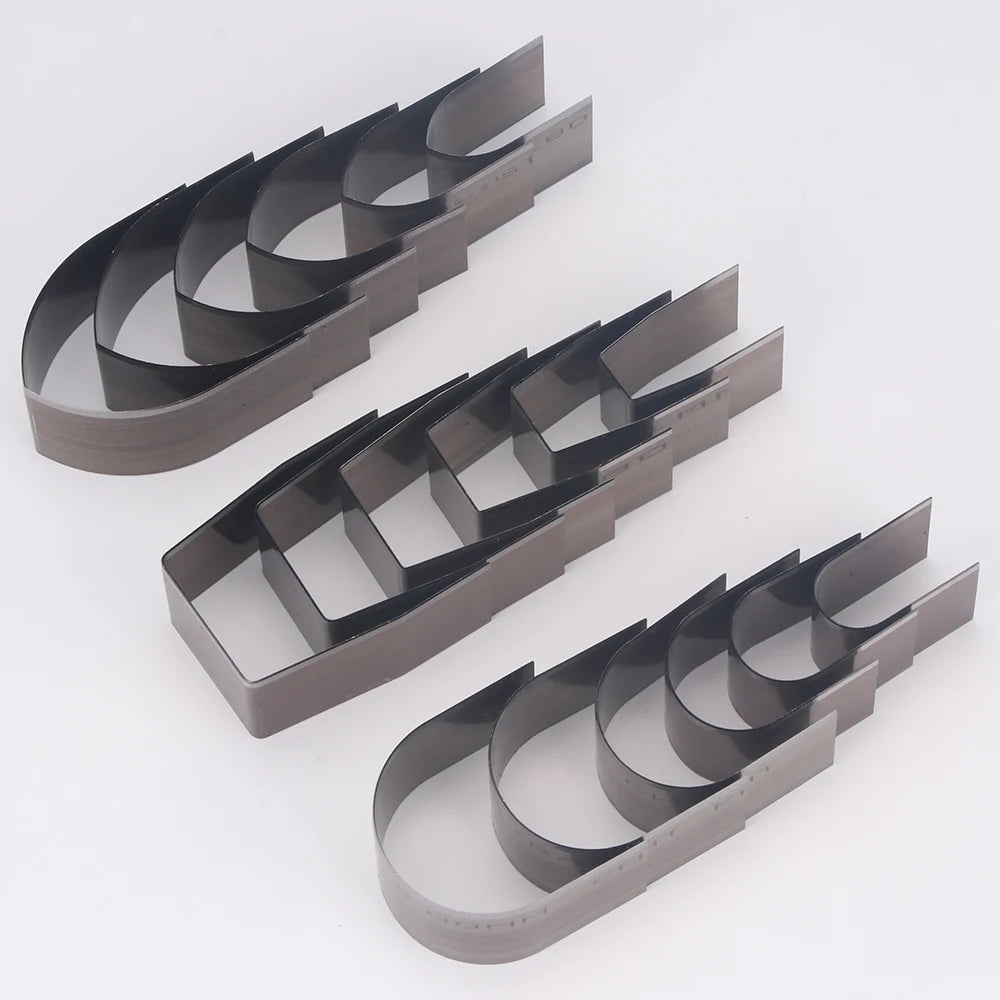 Juego de soportes de cuero de 18 piezas: V-Form, Quadrat y Rund aus Carbonstahl para Taschen, Gürtel y Lederhandwerk 