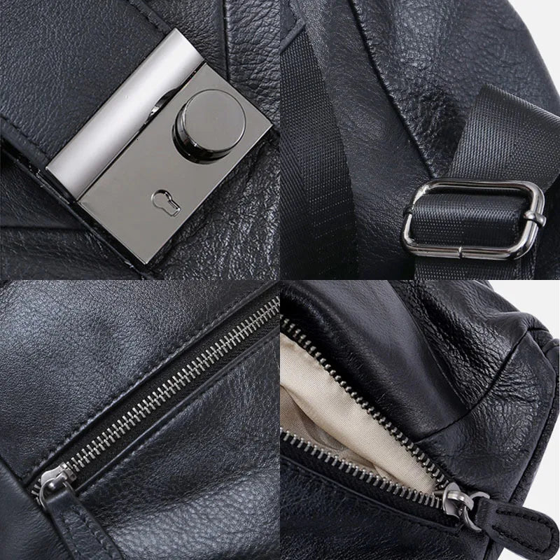 Motaora Damen Leder Rucksack – Diebstahlsicher, große Kapazität, Freizeit- & Schulrucksack für Alltag & Reisen