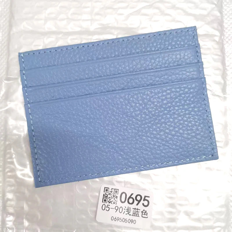 GZGUANDA Personalisierter Leder Kartenhalter – Slim Mini Card Bag aus echtem Rindsleder für Damen & Herren