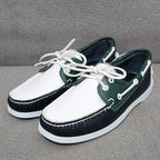 Handgefertigte Herren Bootsschuhe aus echtem Rindsleder – Klassische Leder Mokassins & Casual Loafer für Alltag und Freizeit