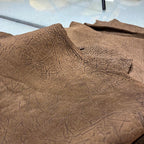 Dunkelbraunes Top-Layer Echtleder mit gebürsteter Bison-Grain-Struktur – 1,6–1,8 mm Lederstoff für Taschen, Möbel &amp; Schuhe 