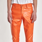 Herren Kunstlederhose im Rock & Biker Style – Slim Fit Skinny PU Lederhose für Party, Club & Motorrad-Look