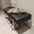 Luxus Leder Ottoman Sitzbank – Moderner Schuhwechsel-Hocker für Flur, Wohnzimmer & Eingangsbereich