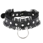 Gargantilla gótica punk con Nieten &amp; Stern – PU-Leder Halsband con Herz, Kreuz &amp; Spikes en estilo Harajuku Y2K para mujeres 
