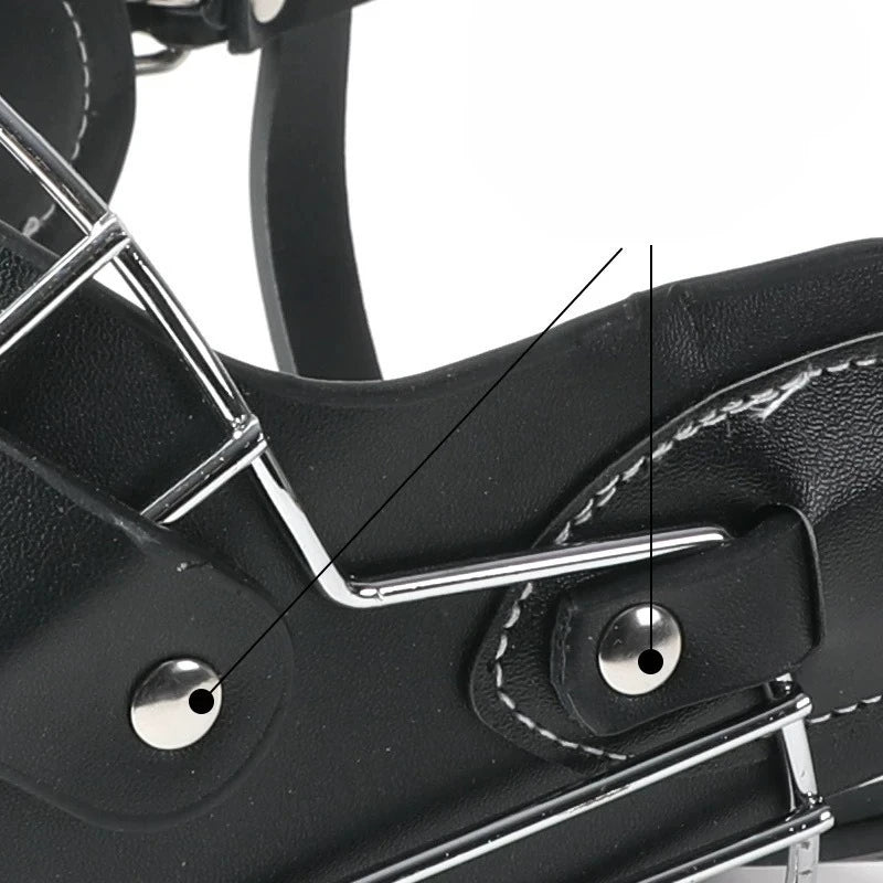 Verstellbarer Drahtkorb-Hundemaulkorb für große &amp; sehr große Hunde – Robuster, atmungsaktiver Trainings-Maulkorb mit Leder-Riemen 