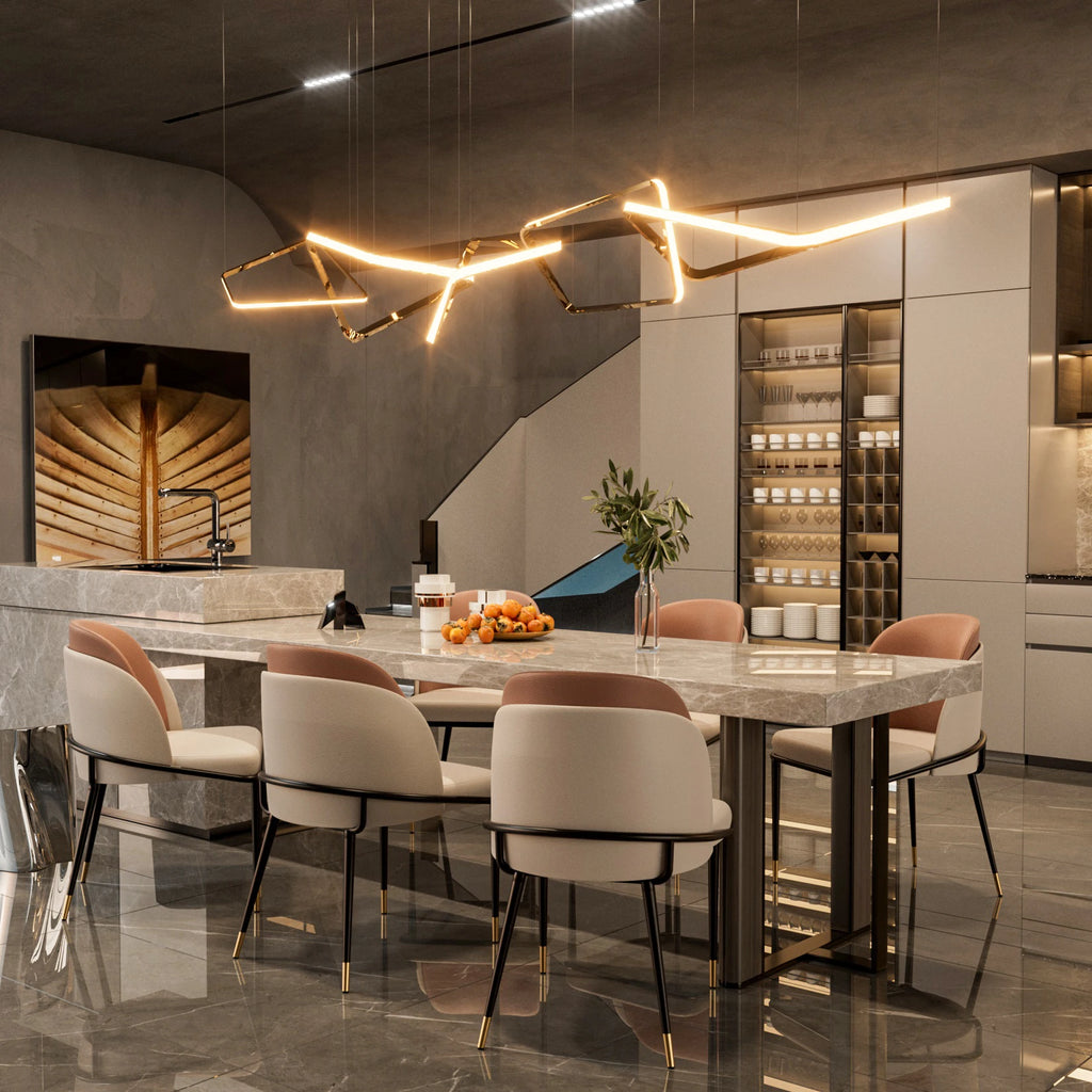 Set aus 2 Modernen Esszimmerstühlen aus Kunstleder – Gepolsterte Dining Chairs mit Holzrücken &amp; Armlehnen, plus élégant deux couleurs-Look