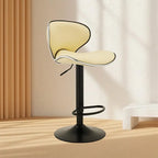 DUTRIEUX Designer Barhocker aus Leder – Höhenverstellbarer 360° Drehstuhl im modernen Look für Küche, Make-up & Wohnbereich