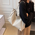 RPXBGUCKARHG Vintage Damen Tote Bag – Große PU-Leder Schultertasche, Harajuku-inspirierte Casual Handbag für Alltag & Shopping