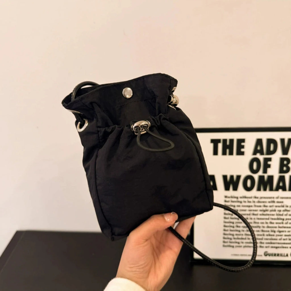 Sac à bandoulière unisexe en nylon – Mini portefeuille souple pour téléphone et pochette multifonctionnelle